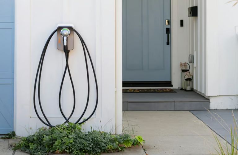 a Kia EV charger installed at a home