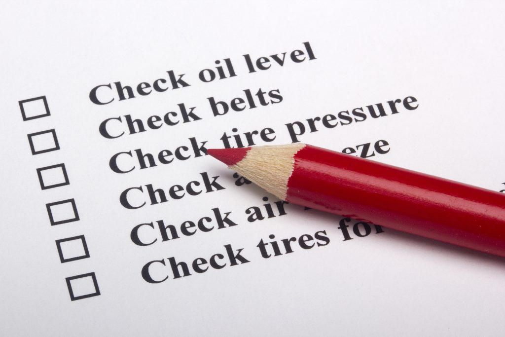 vehicle inspection checklist