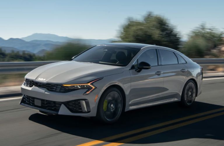 front quarter and side view of the 2026 Kia K5 GT