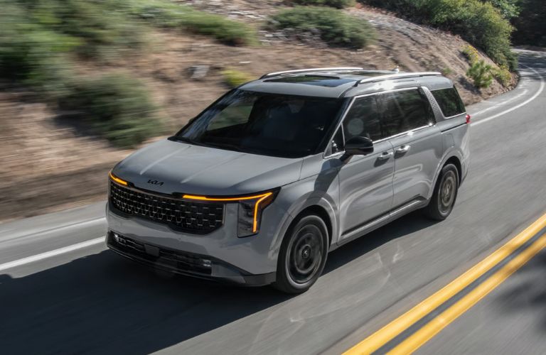 front and side view of the 2026 Kia Carnival Hybrid