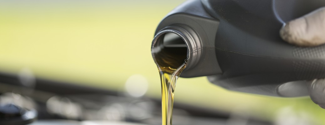 Oil pouring from a can
