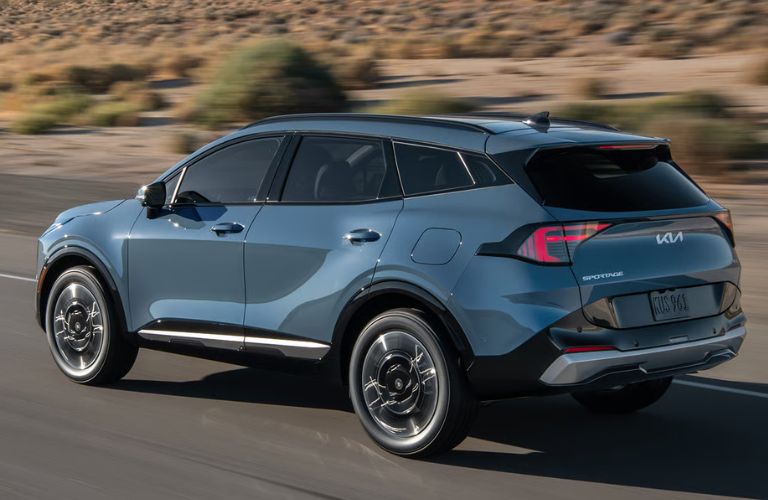 2026 Kia Sportage Hybrid side and back view