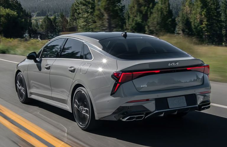2026 Kia K5 side and back view