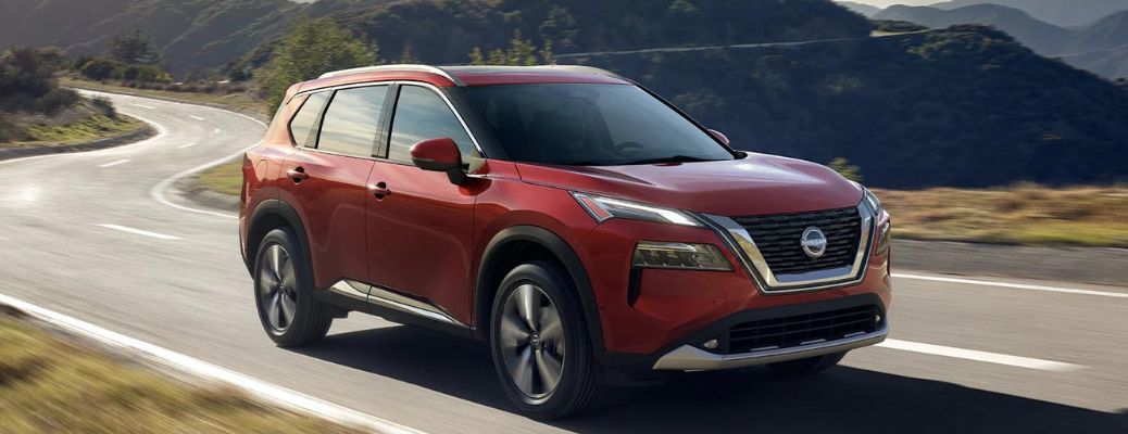2023 Nissan Rogue side and front view