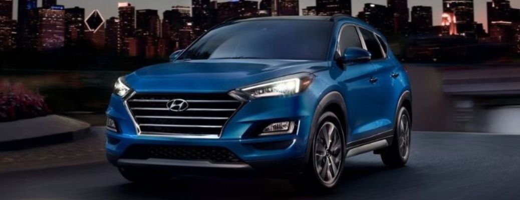 2021 Hyundai Tucson front and side view