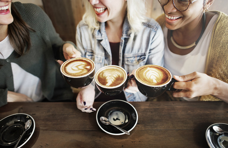 Friends enjoying coffee