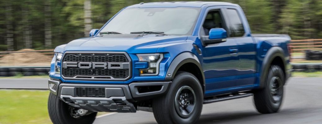 2017 Ford F-150 Raptor front and side view