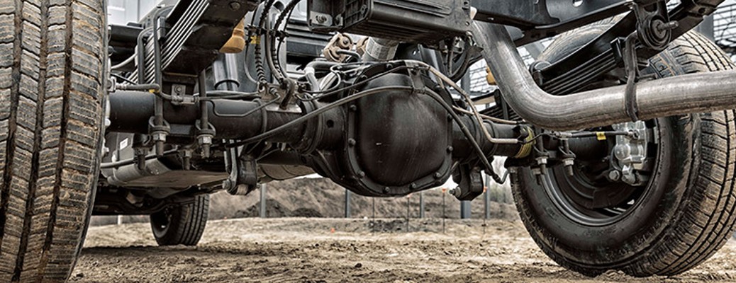 2017 Ford Super Duty underbody structure close up