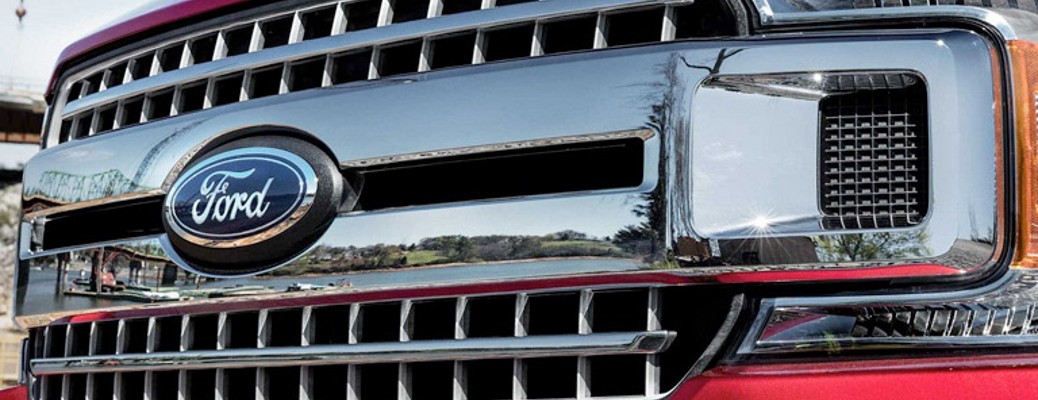 2018 Ford F-150 front grille close up