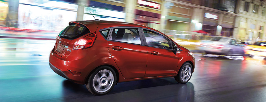 2018 Ford FIesta side view in a city