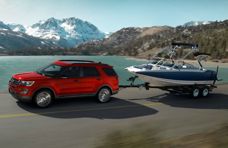 2017 Ford Explorer in red