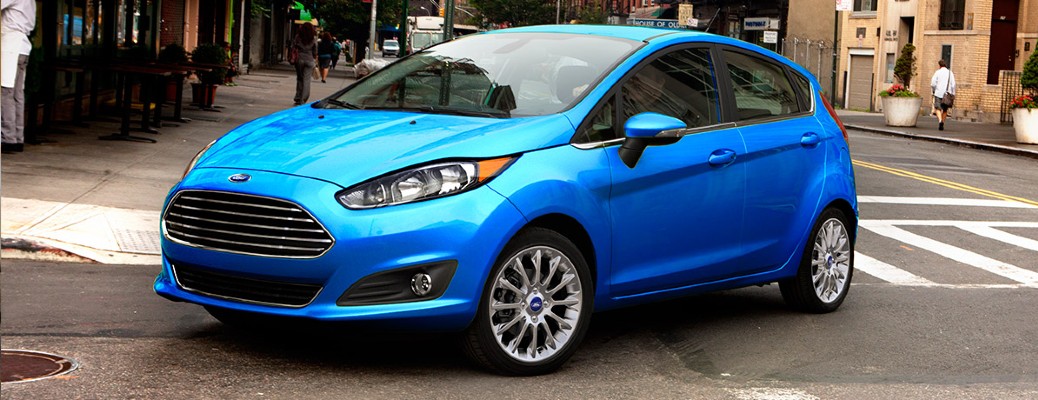 2017 Ford Fiesta driving in a city