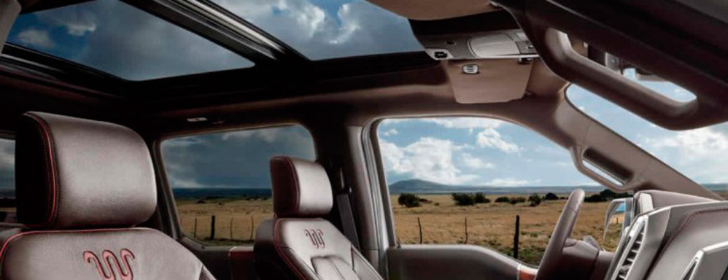 2017 Ford F-150 moonroof close up
