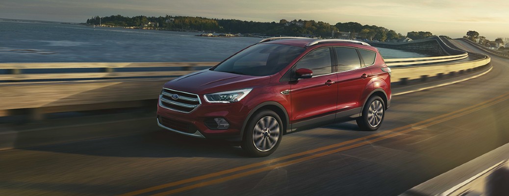 2017 Ford Escape driving on a bridge