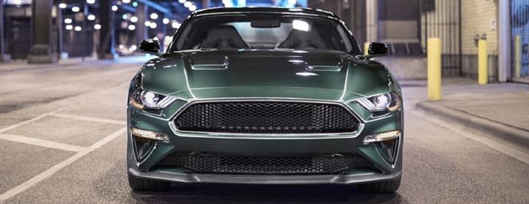 2019 Ford Mustang Bullitt front view in a city