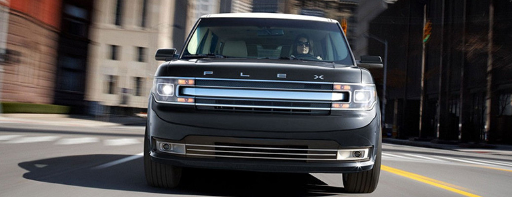 2018 Ford Flex front view on a city road
