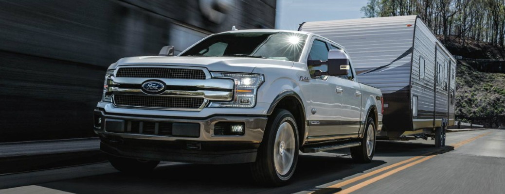 2018 Ford F-150 Diesel towing a trailer