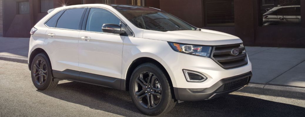 2018 Ford Edge side view on a road