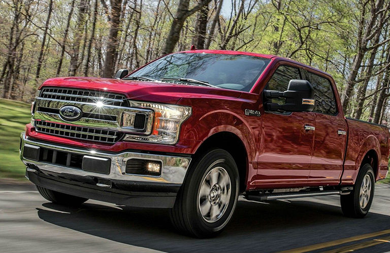 2019 Ford F-150 in bright red