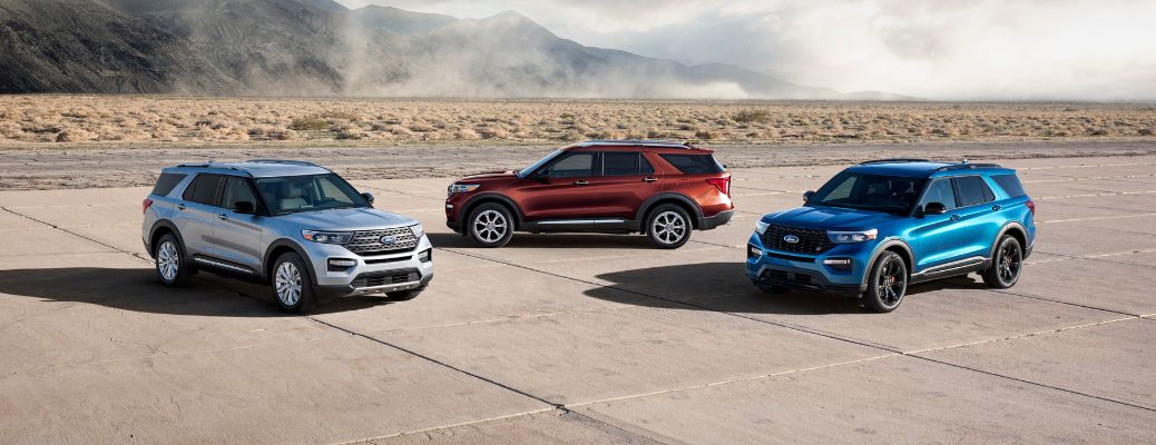 2020 Ford Explorer ST models together