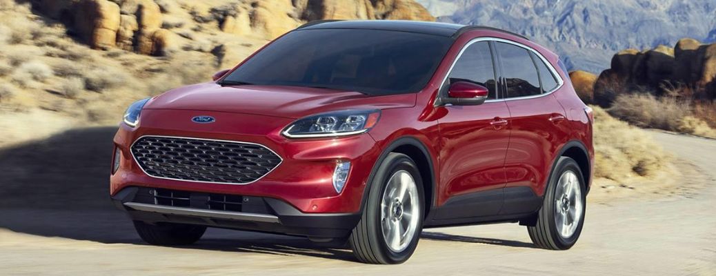 2020 Ford Escape driving on a curved road