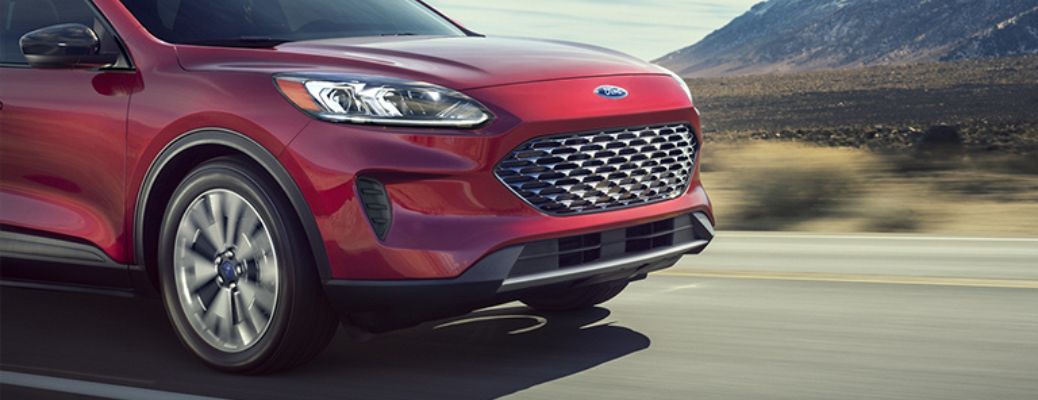 2021 Ford Escape Hybrid driving on a mountain road