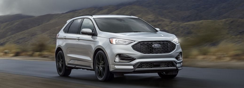 2020 Ford Edge front view on a road