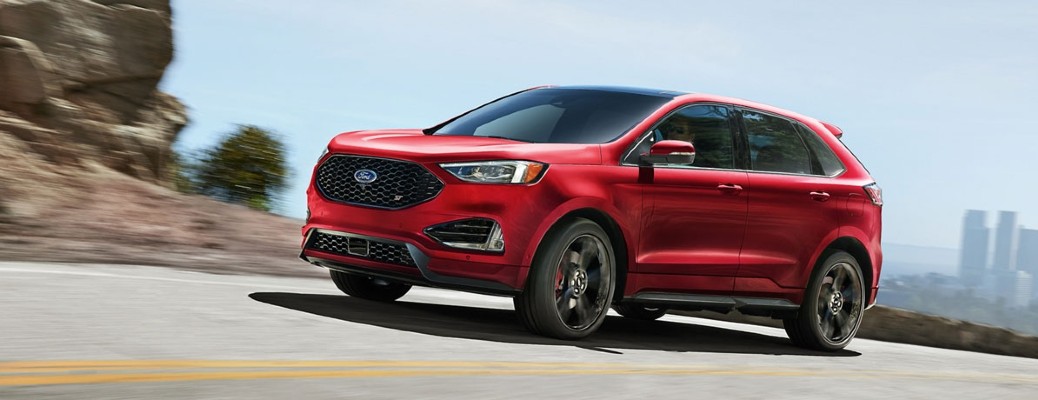 red 2020 Ford Edge side view