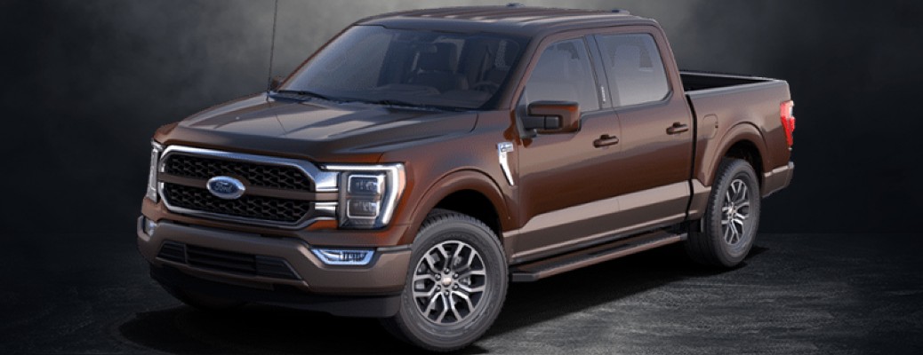 2021 Ford F-150 King Ranch trim level on black