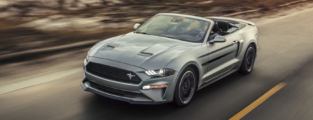 2021 Ford Mustang on a road front view
