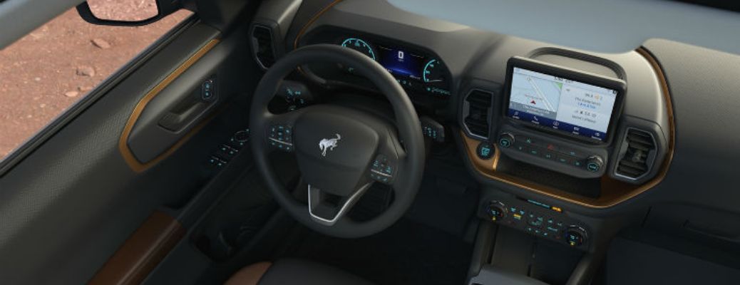 2021 Ford Bronco Sport front seat and steering wheel