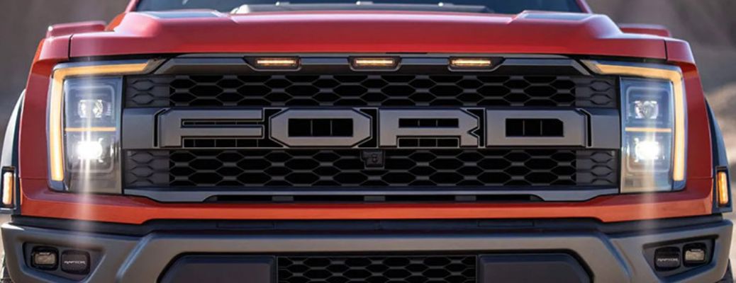 2021 Ford F-150 front grille close up