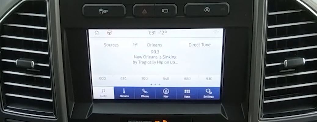 Ford touch screen display close up
