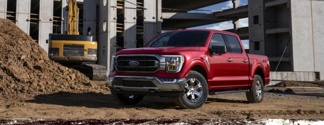 2021 Ford F-150 front and side view