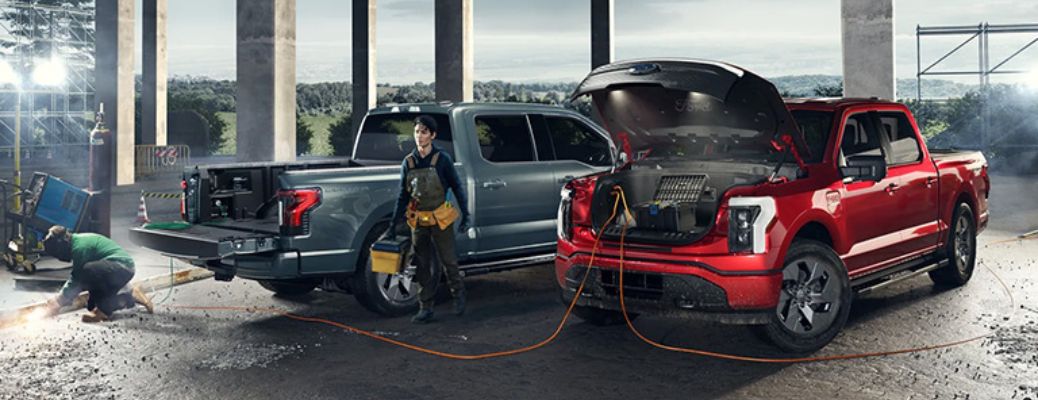 2022 Ford Lightning truks side by side