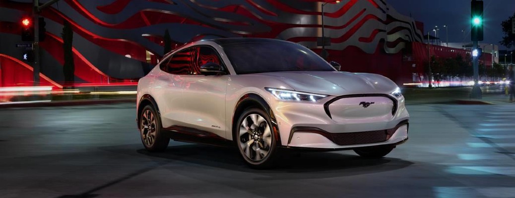 2021 Ford Mustang Mach-E front and side view
