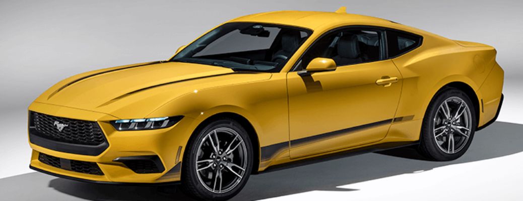 2024 Ford Mustang with yellow paint