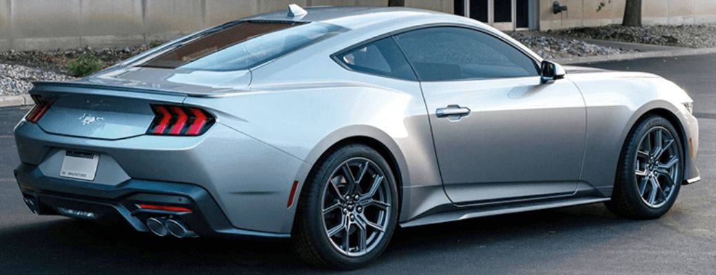 2024 Ford Mustang with silver paint side view
