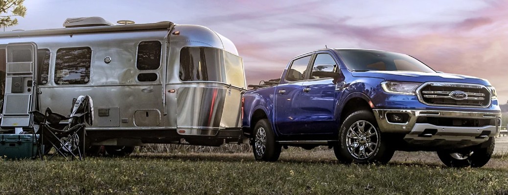 2023 Ford Ranger towing a trailer