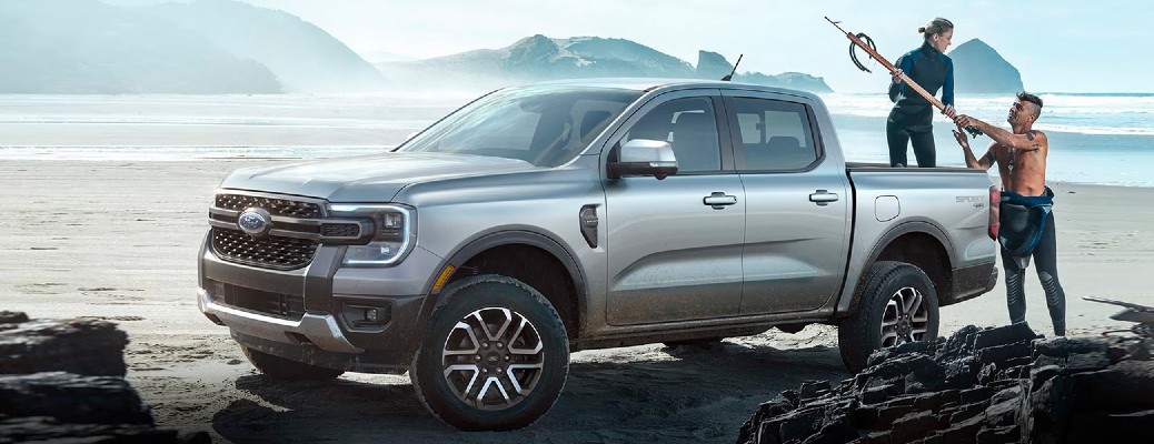 2024 Ford Ranger Raptor with two people