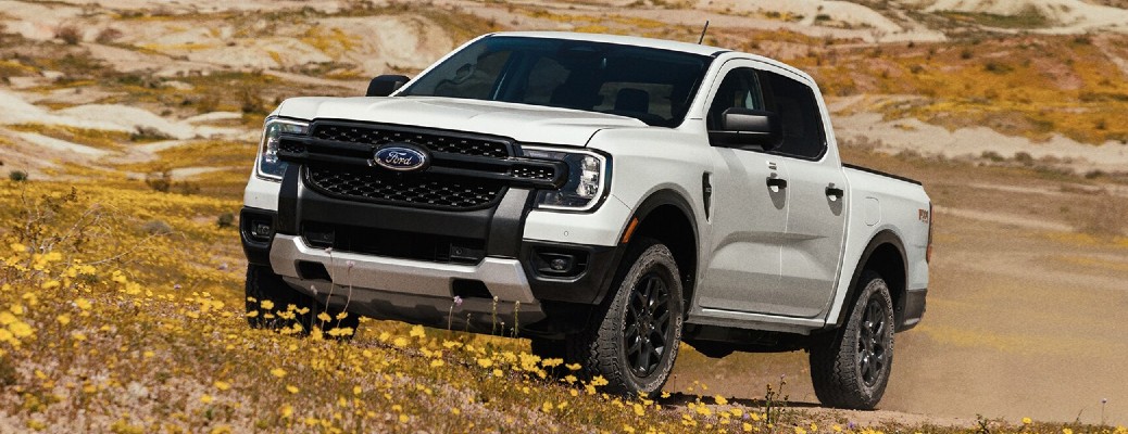 2024 Ford Ranger front view in a field