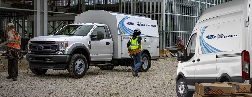 2023 Ford mobile service van at a work site