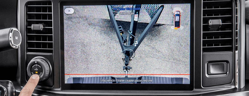 Ford Tailgate Down Camera view on touchscreen display