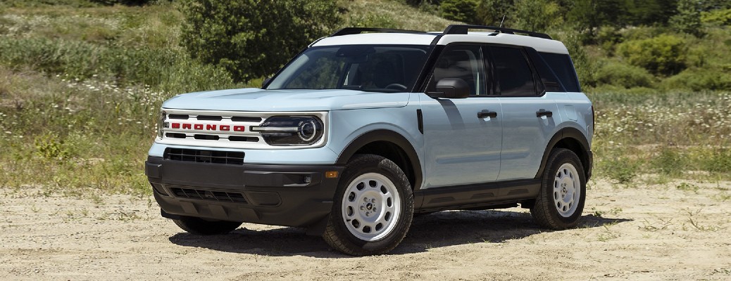 2023 Ford Bronco Sport front and side view