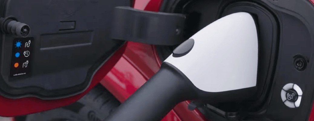a Ford public charger close up
