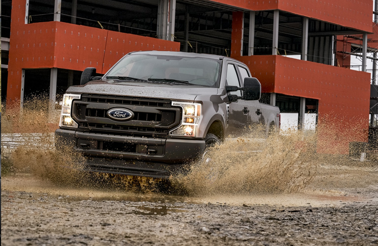 2020 Ford Super Duty F-250 driving in mud