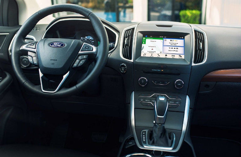 2018 Ford Edge steering wheel and display screen
