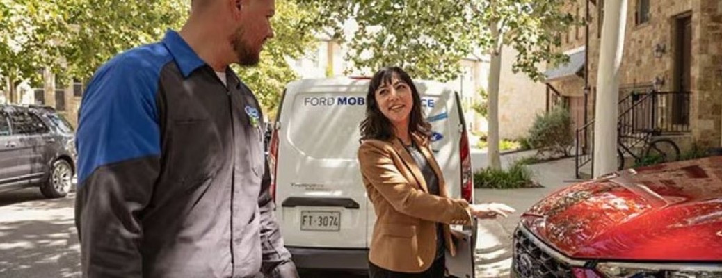 Ford Mobile Service van with two people
