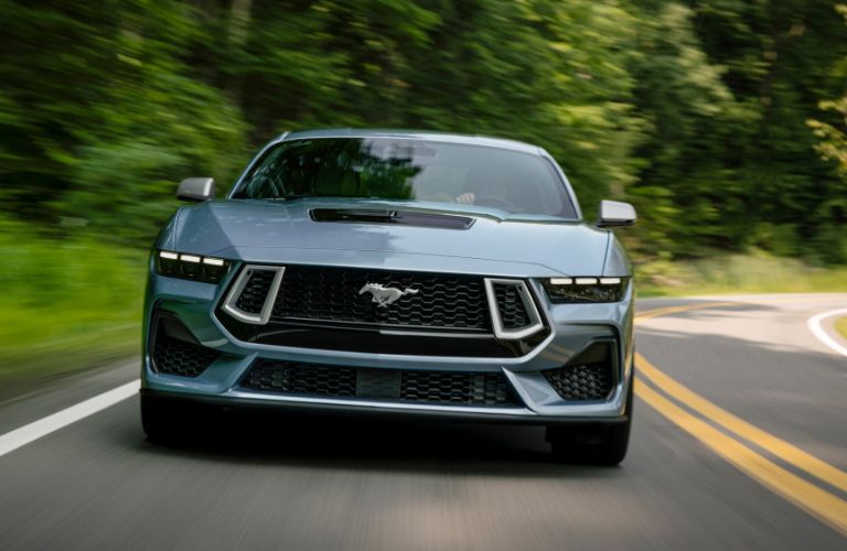 Ford Mustang 60th Anniversary Package front view on a road