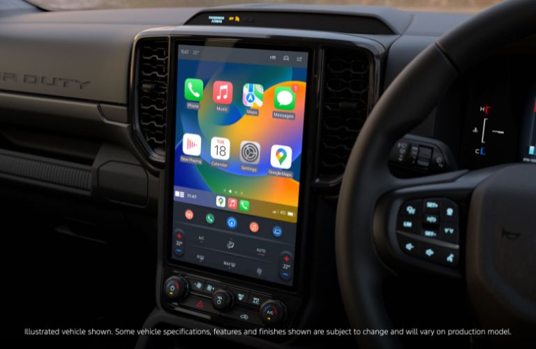 2025 Ford Ranger Super Duty touchscreen display